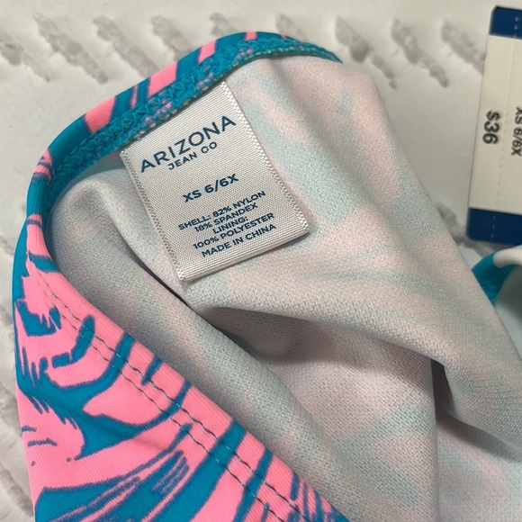 🌞 New Arizona Jean Co One Piece Bathing Suit Size 6/6x - Picture 9 of 9